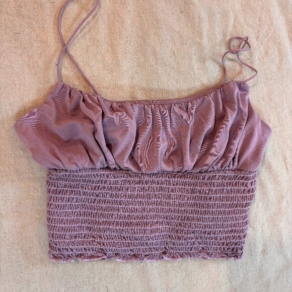 Urban Outfitter Women’s Lilac / Light Purple Cropped Tank Size Small Dainty Boho - Picture 1 of 5
